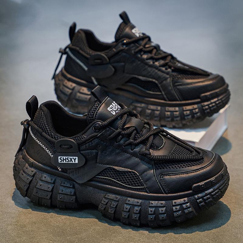 

Men s Breathable Trendy Brand High-end Versatile Casual Sports Shoes Teenagers With Thick Soles Increased Height White Dad 42 чёрный