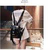 Hot Diamond Multi Purpose Backpack Women's Fashion Backpack Silver Soft Leather Leisure Travel Bag Schoolbag CLE