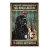 Retro art animal canvas painting lovely dog reading poster slogan wall painting living room bedroom home decoration mural No Frame