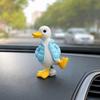 Duck Figurine Ornaments, Resin Cute Duck Sculpture with Down Jacket Desktop Decor for Home Office Car, Duck Miniature Scene Decoration