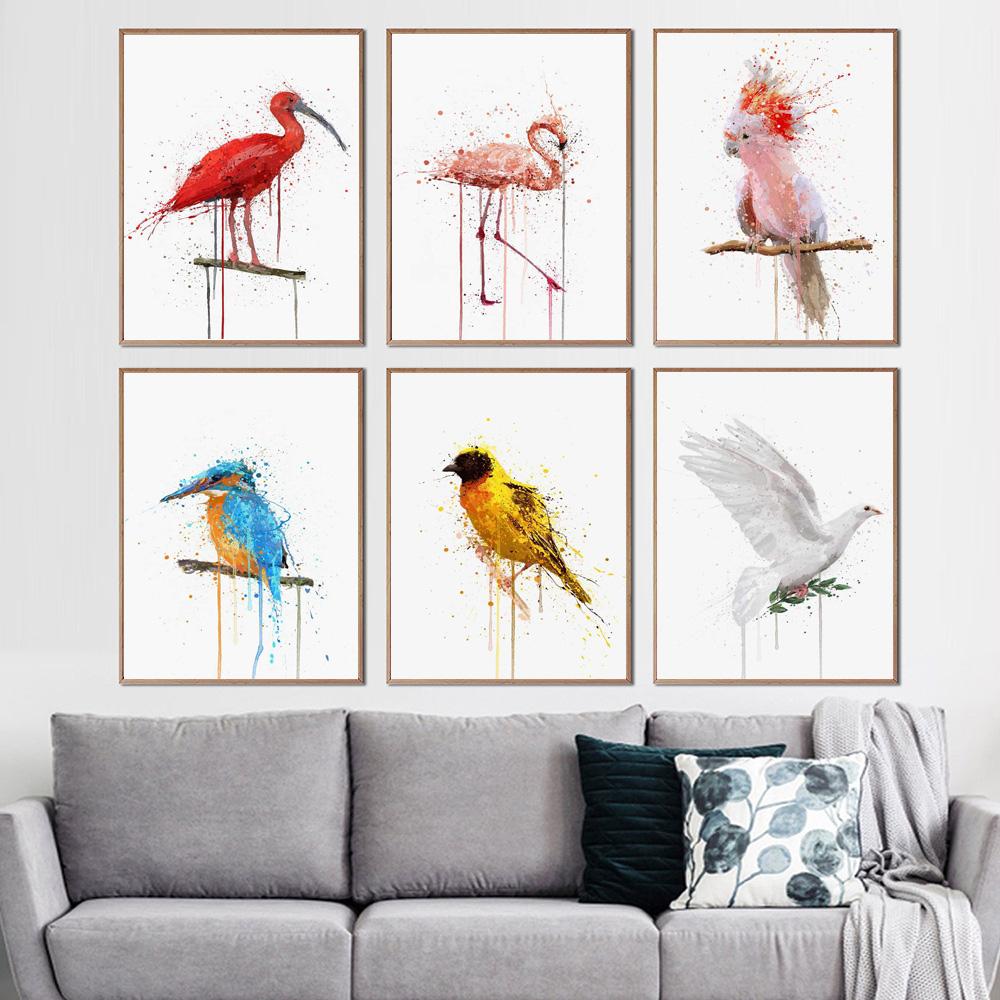 Neue Nordic Abstrakte Tier Poster Wand Malerei Abstrakte Splash Tinte Kunst Leinwand Malerei Wohnzimmer Korridor Hause Dekoration Wandbild Kein Rahmen