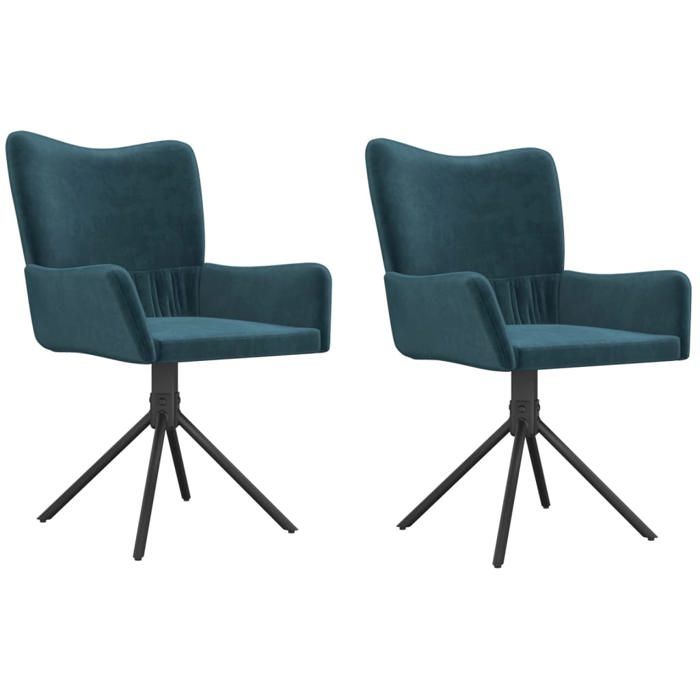 VidaXL 2x Chaises Pivotantes de Salle à Manger Sièges de Cuisine Fauteuils de Salle à Manger Chaises à Dîner Meubles de 344808