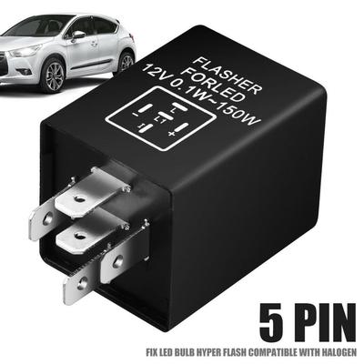 5 Pin Universal EP27 Five-Legged Car Steering Double Flashing LED Flasher Motorcycle LED Turn Signal Indicator 12V Flash Relay
