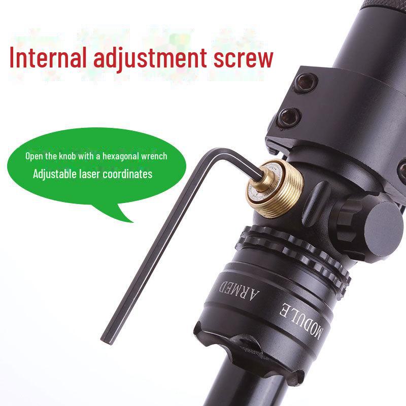 Adjustable Infrared Laser Sight with Anti-Vibration Base - Dual Red/Green Calibration for Precise Targeting