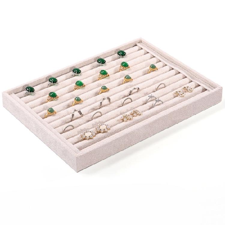 Stackable Velvets Jewelry Presentation Tray Necklaces Bracelets Earring Storage Organiser Multifunctional Rings Holder