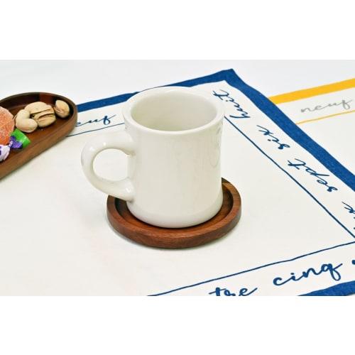 Swanson Shoji Wooden Acacia Coaster, Stackable, Approx. 10.6cm W x 10.6cm D x 1.6cm H, Brown, CT-201