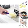 Plastic Deep Cleaning Bottle Brush With Curved Design For Vases And Jars