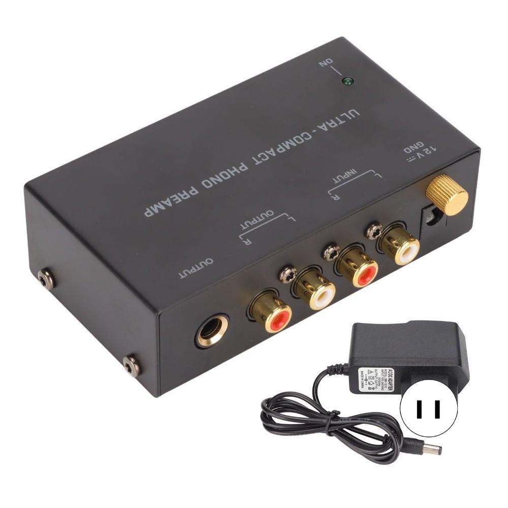Low Noise PP400 Phono Turntable Preamp Phono Preamplifier for US Plug Convert Phono Codes