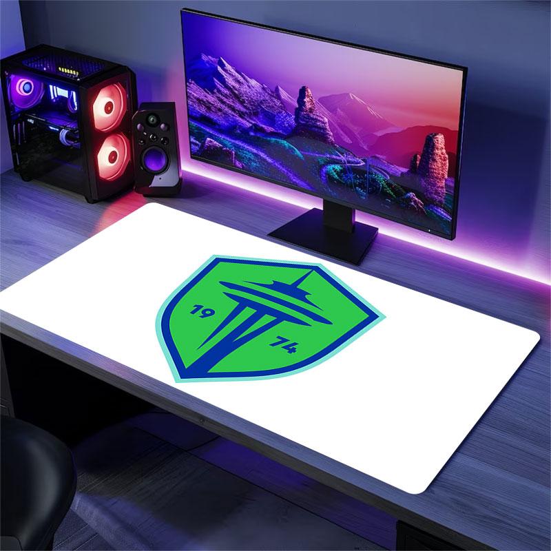 FC Seattle Sounders Mouse Pad, Large Gaming Desk Mat, Non-slip XXL Mousepad for Laptop & Tablet, Mini PC Playmat with Stitched Edges