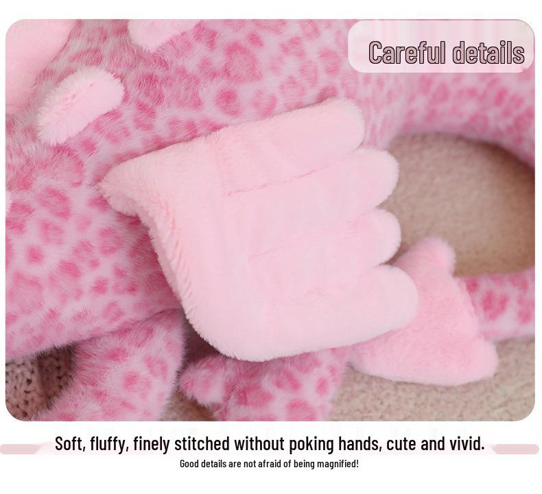 Large Strawberry Crimson Heart Sky Dragon Plush - Birthday Gift for Girls