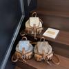 New autumn and winter casual contrasting color large-capacity backpack women's niche retro commuter versatile backpack