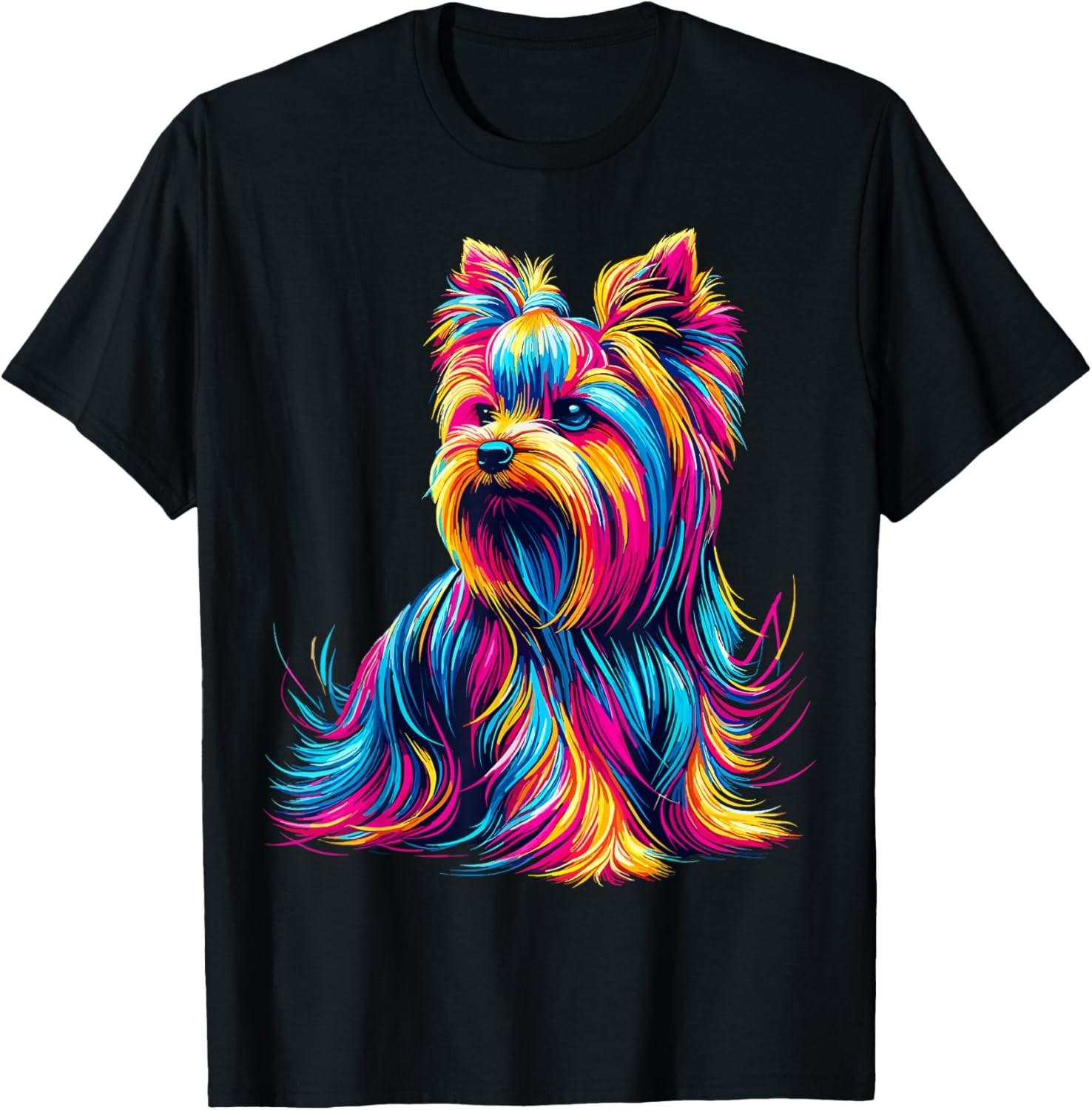 Yorkshire Terrier Colorful Yorkie T-Shirt S разноцветный