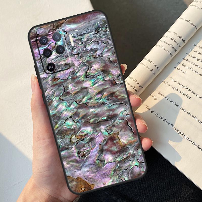Paua Abalone Shell Case For Oppo A5 Pro A15 A16 A17 A57 A77 A94 A74 A54 A76 A96 A40 A60 A80 A18 A38 A58 A78 A98