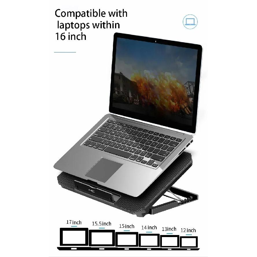 New Laptop Cooler Dual Turbo Lifting Bracket Folding Storage Air-cooled Desktop Computer Cooling High-speed Cooling Base Bracket