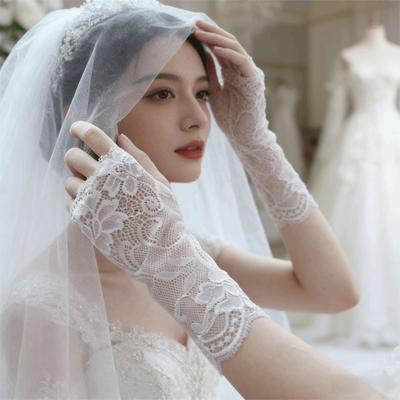 Thin Lace Half Finger Gloves 10/15/18/21cm Sun Protection Riding Gloves Driving Gloves  Driving