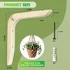 Solid Wood Wall Hook & Plant Hanger with Indoor Shelf