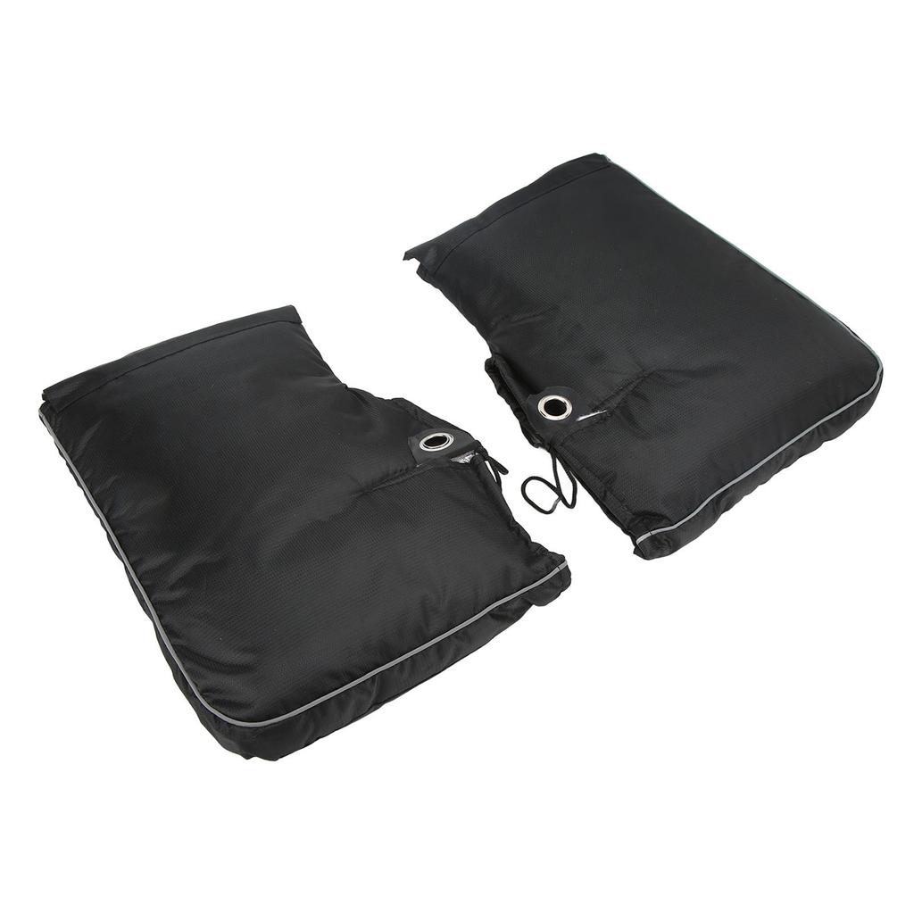1Pair Motorcycle Handlebar Gloves Windproof Mittens Winter Warm Rider Handle Covers Black Big Mouth