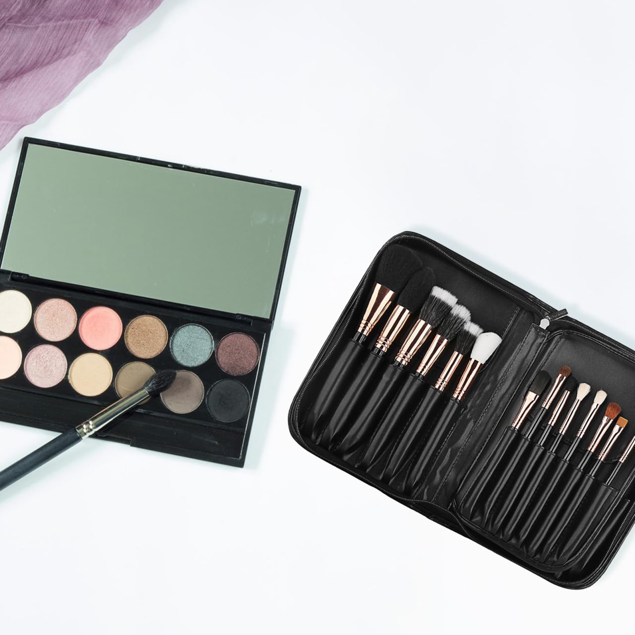 

Beaupretty Чехол для кистей для макияжа, Органайзер-ролл для кистей для макияжа, Дорожный держатель для кистей для косметики для женщин