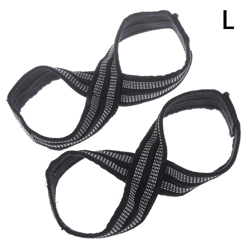 

1 пара ремней в форме восьмерки для становой тяги, поднятия тяжестей, шрагов, прочная лента для захвата M