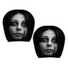 Breathable Car Seat Protector 2Pcs Universal Headrest Covers, Horror Pattern Protector, Durable Polyester Cover Stretchy Interior Accessories for All