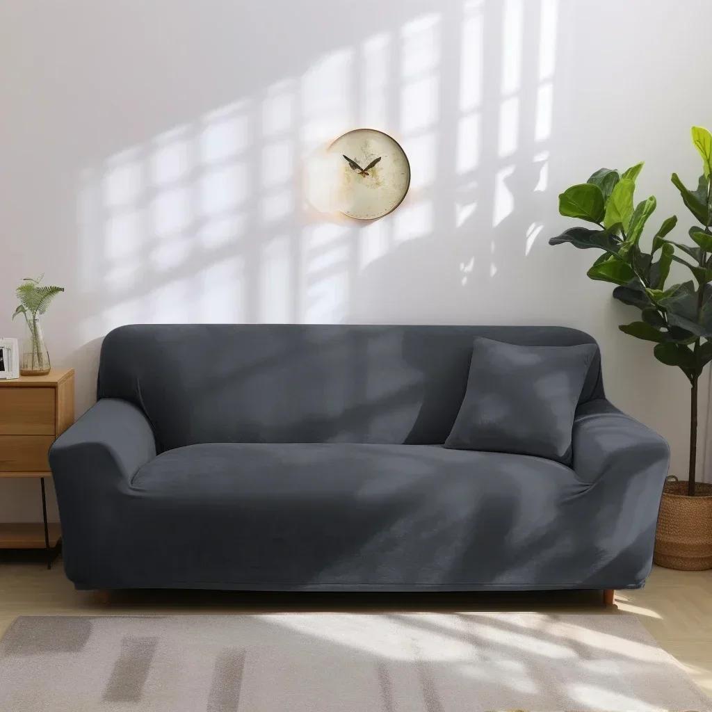 Winter Thick Sofa Covers Soft Velvet Slipcovers Furniture Protector Thick Couch Covers Washable For 1/2/3/4 Seater Living Room