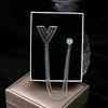 European & American Irregular Star Brooch with Tassel Chain – Stylish Korean Flower Accessory for Suits