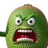 Angry Fruit Figurine Flipping The Bird Fruit Series Resin Ornament Stress Relief Middle Finger Fruit Statue for Office Desk Decoration