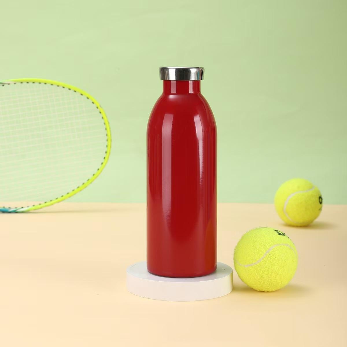500ML Stainless Steel Insulated Sport Water Cup Large Capacity Portable Cooling Car Business Use Water Bottle,customizable 500ml красный