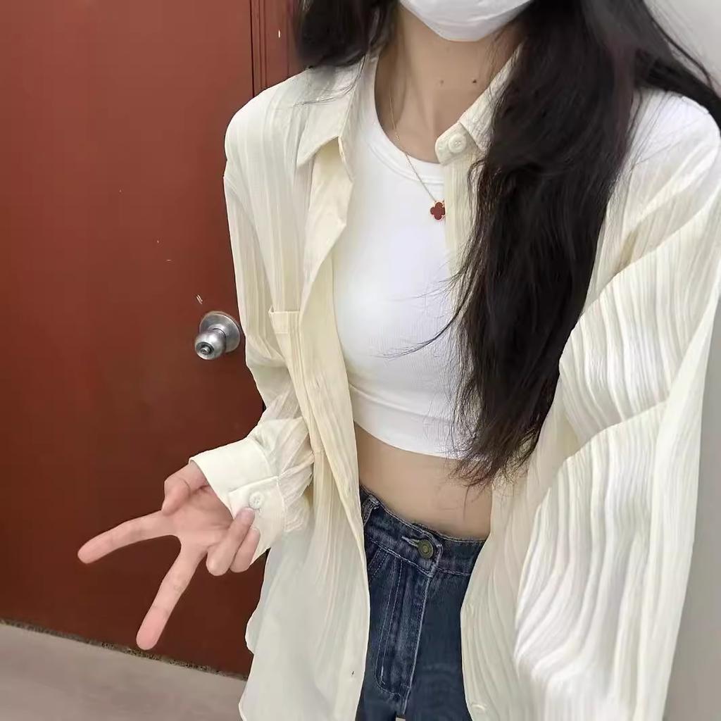 Sunscreen Shirt for Women In Autumn and Summer New Design Niche Mid-length Thin Cardigan Jacket Long Sleeve Korean Top