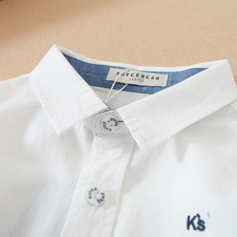 Kindershirts en blouses kinderen jongens meisjes hemd effen lange