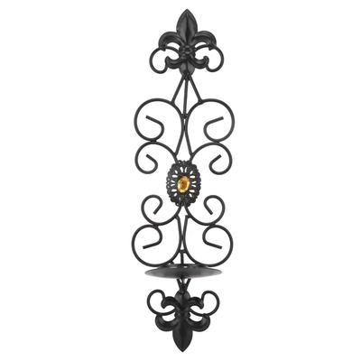 Portacandele da Parete Retro con Diamanti Incrostati Candelabro per Decorazioni Soggiorno Camera da Letto