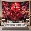 Vlastní text s jménem Gobelín Cristiano Ronaldo Personalizovaný polyesterový nástěnný gobelín do ložnice a pokoje