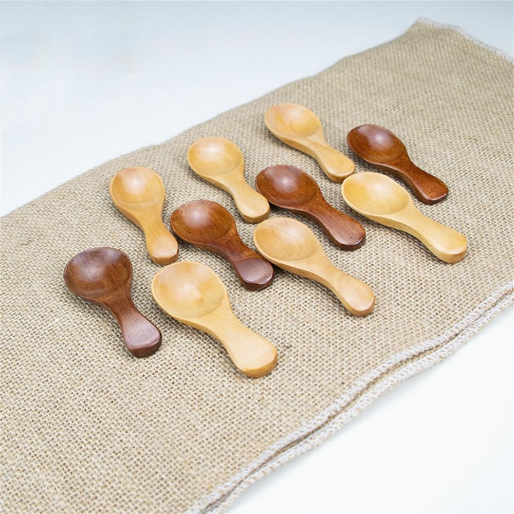 30pcs Small Wooden Spoons Mini Teaspoons for Spice Honey