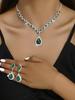 Bridal Crystal Jewelry Set: Versatile Necklace & Earrings