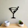 Metal Wall Art Martini Decor, Cocktail Mural for Bar, Alcohol Gift, Gin Print, Home Pub Painting