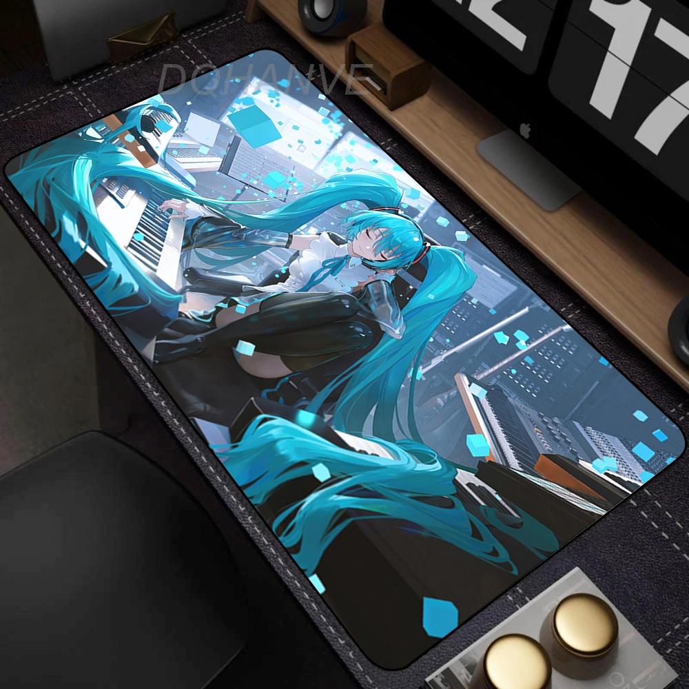 Anime Girl Mouse Pad Gamer Keyboard Pads Desk Hatsune Miku Kawaii Mouse Mat Carpet Rubber Tapis Souris Gaming Exquisite Mousepad