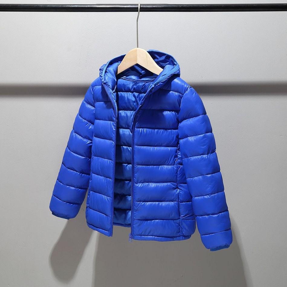 2025 Boy Girl Outerwear Teen Hooded Cotton Padded Tops Teenager Light Clothes Children Korean Puffer Jacket Zipper Warm Snowsuit