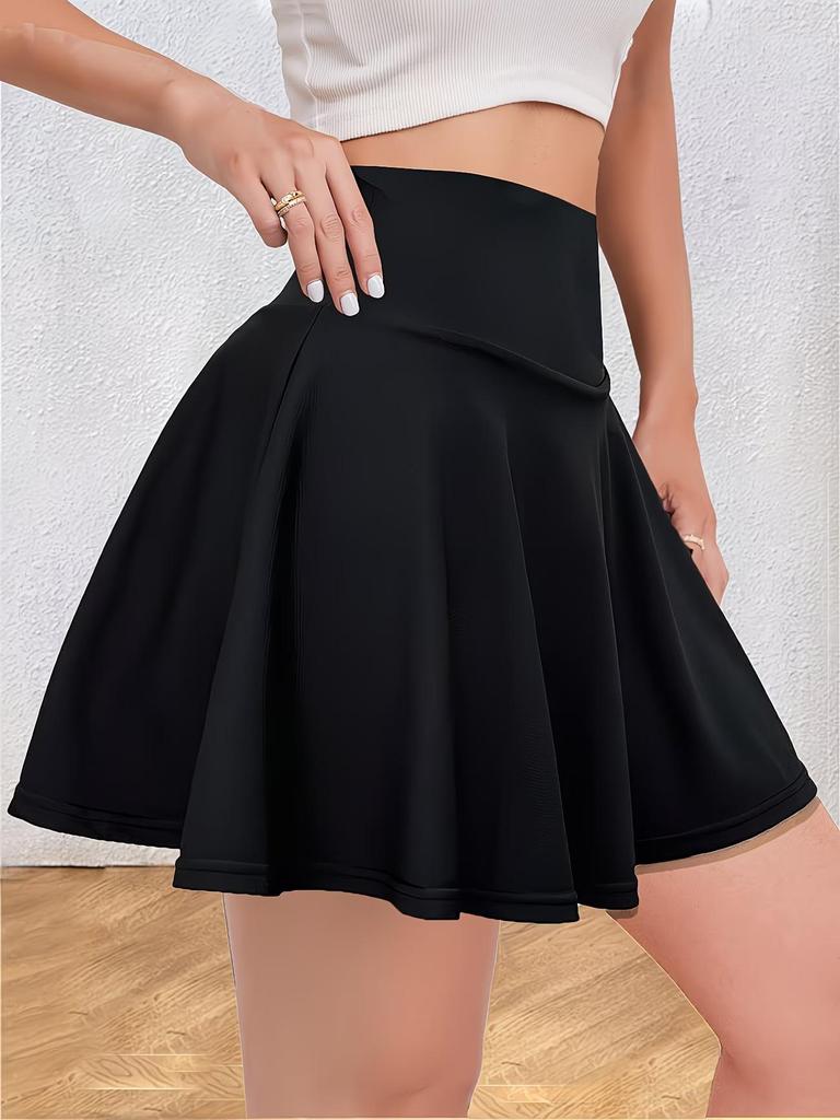 Women's High-Waisted Pleated Tennis Skirt with Pockets - Anti-Exposure Sports Skirt for Yoga, Running, and Fitness