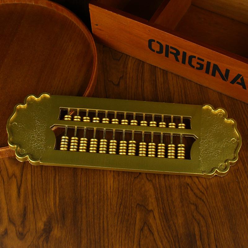 Brass Pixiu Rice Attracting Treasure Office Study Desktop Large Pure Copper Kirin Abacus Ornament Small Gift