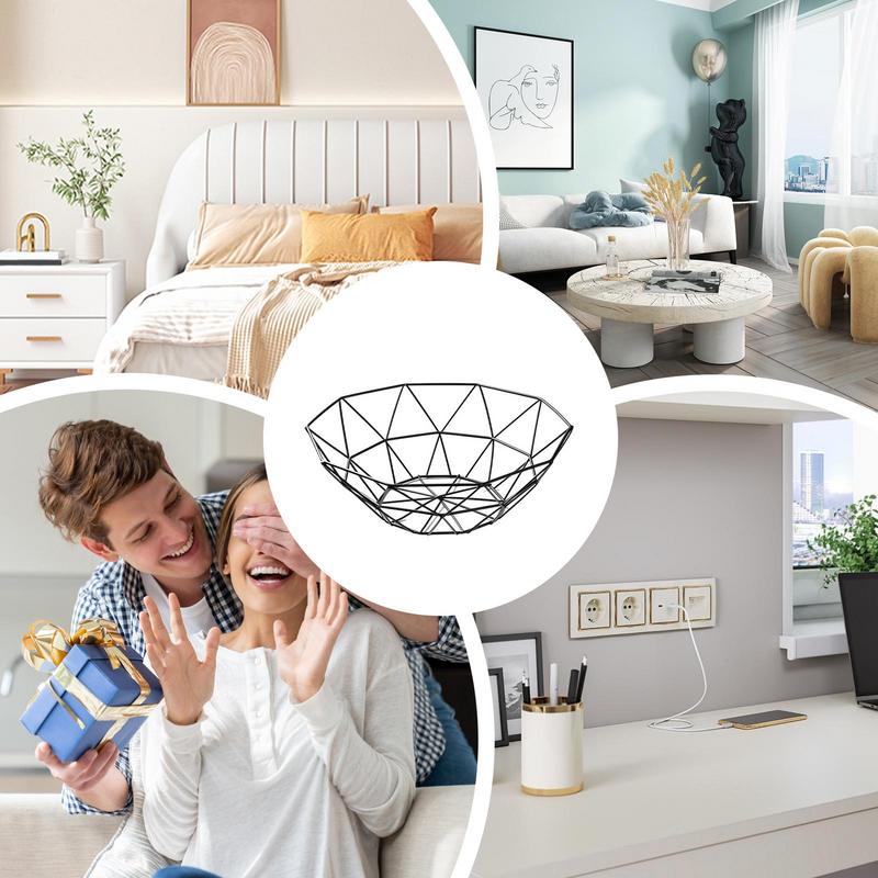 Metall Obstkorb Einfache Obstschale Eisen Snack Brot Gemüse Aufbewahrungsschalen Küche Eier Dessert Halter Organizer Heimdeko