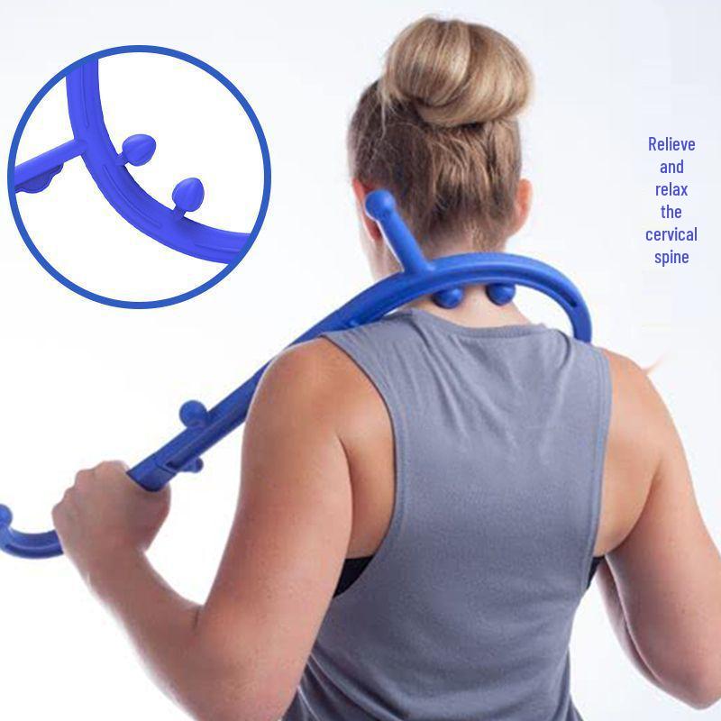 S-shaped Deep Acupressure Massage Stick for Shoulder, Neck, Lumbar & Back Trigger Points