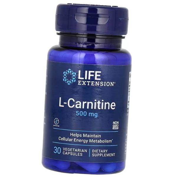 L-Carnitine Tartrate In Capsules, L-Carnitine 500, Life Extension  30 Vegcaps (02346008)