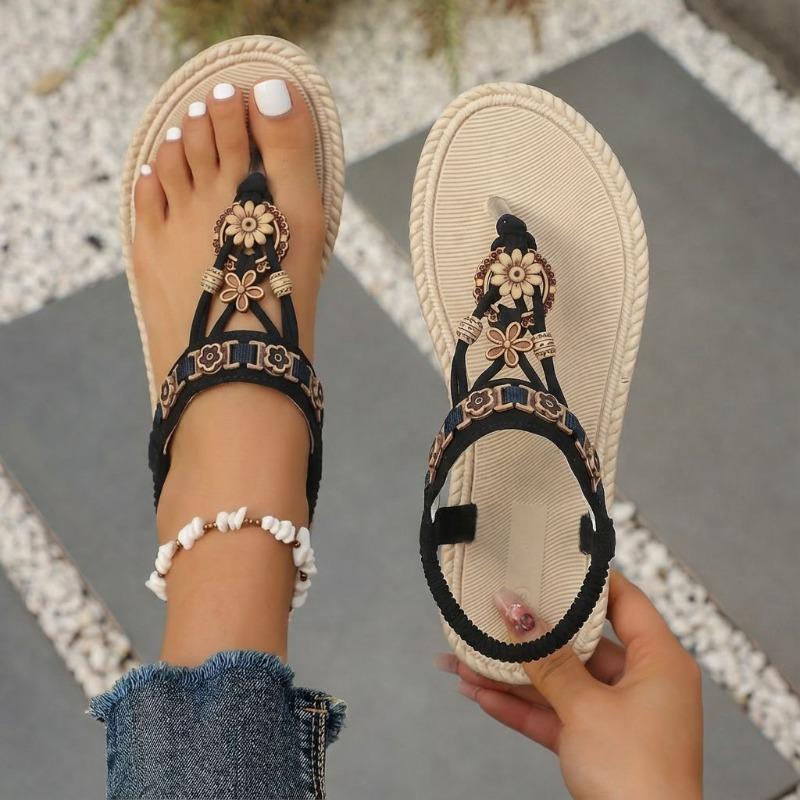 New Large-size Flat-bottomed Shoes for Women, Beach Sandals