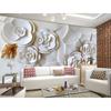 White Rose 3d Wallpaper Rose Photo Relief Wallpaper Modern Minimalist Living Room Bedroom Background Wall Murals
