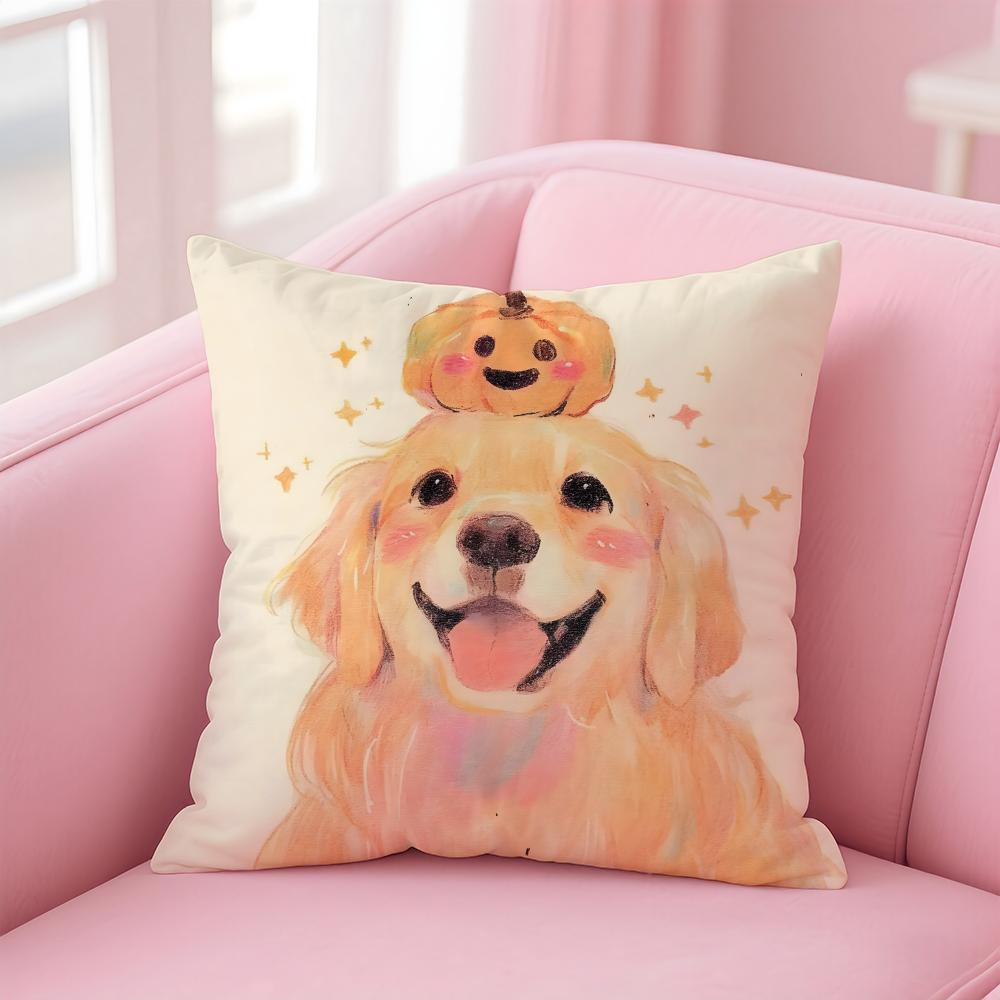 NICE CUTE Samoyed Dog Cushion Cover Pillow Case Soft Friendly Fabric  Concealed Zipper