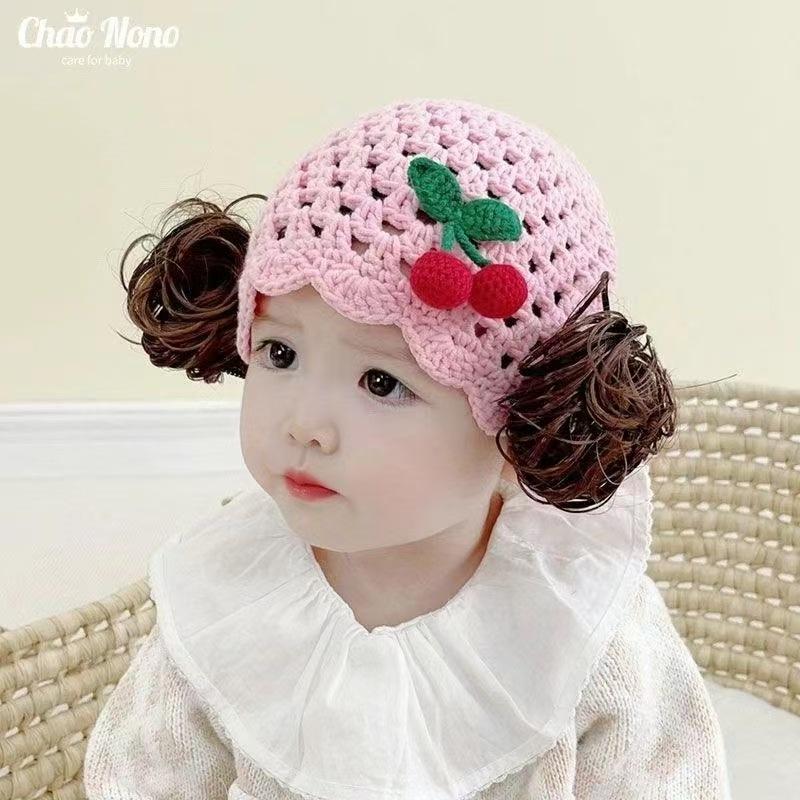 Einfarbige Trendige Baby Mütze Handgefertigter Spitzen Turban Baby Mütze Mädchen Strickmütze Neugeborenen Mütze