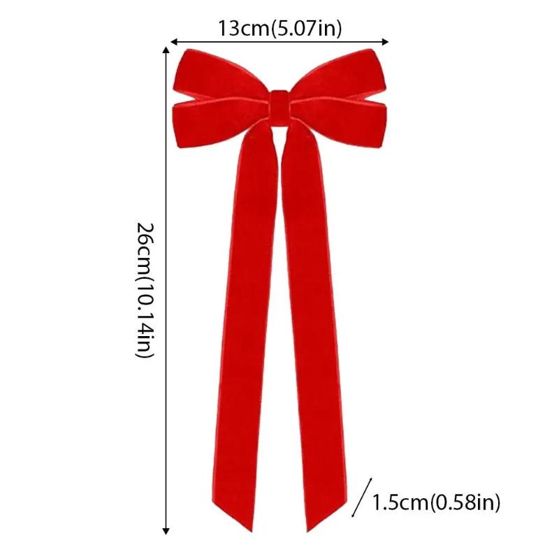 10 Buc Arcuri de Brad de Crăciun din Catifea Roșie - Arcuri Festive din Panglică pentru Coronițe de Sărbători, Decorațiuni și Artizanat Rustic Finisaj Lucios