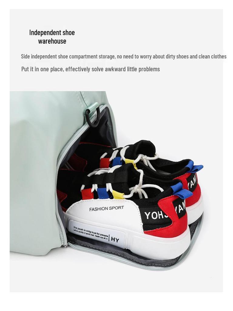 Women's Large Capacity Gym Bag with Wet/Dry Separation - Perfect for Short Trips and Casual Sports Activities