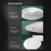 Commercial White Ceramic Shallow Round Plate