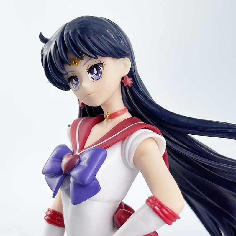 22cm Anime Hino Rei Ami Mars Mercury Figure Doll Girl Pvc Action Figurine Collectible Model Toy